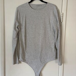Abercrombie & Fitch Gray Long Sleeve Bodysuit